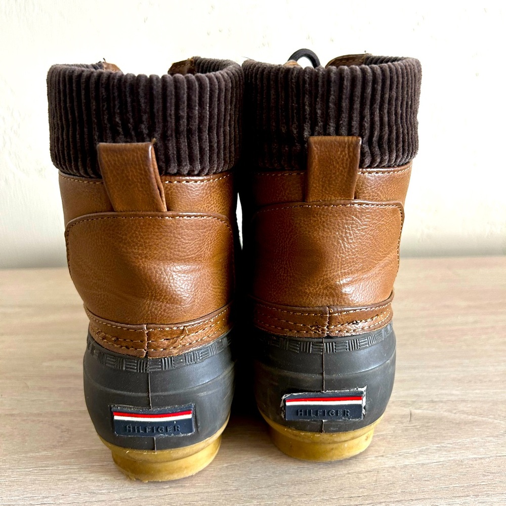 Brown and Navy Tommy Hilfiger Raelen 2 Rain Boots - Picture 3 of 5